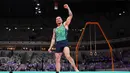 Para atlet Indonesia siap memberikan yang terbaik meski harus bersaing dengan atlet berpengalaman level dunia. Tampak dalam foto, Tomas Rodrigues dari Brasil bereaksi setelah berkompetisi di lompatan kuda saat Kejuaraan Dunia Senam Artistik ke-53 di Jakarta, Minggu 19 Oktober 2025. (AP Photo/Dita Alangkara)