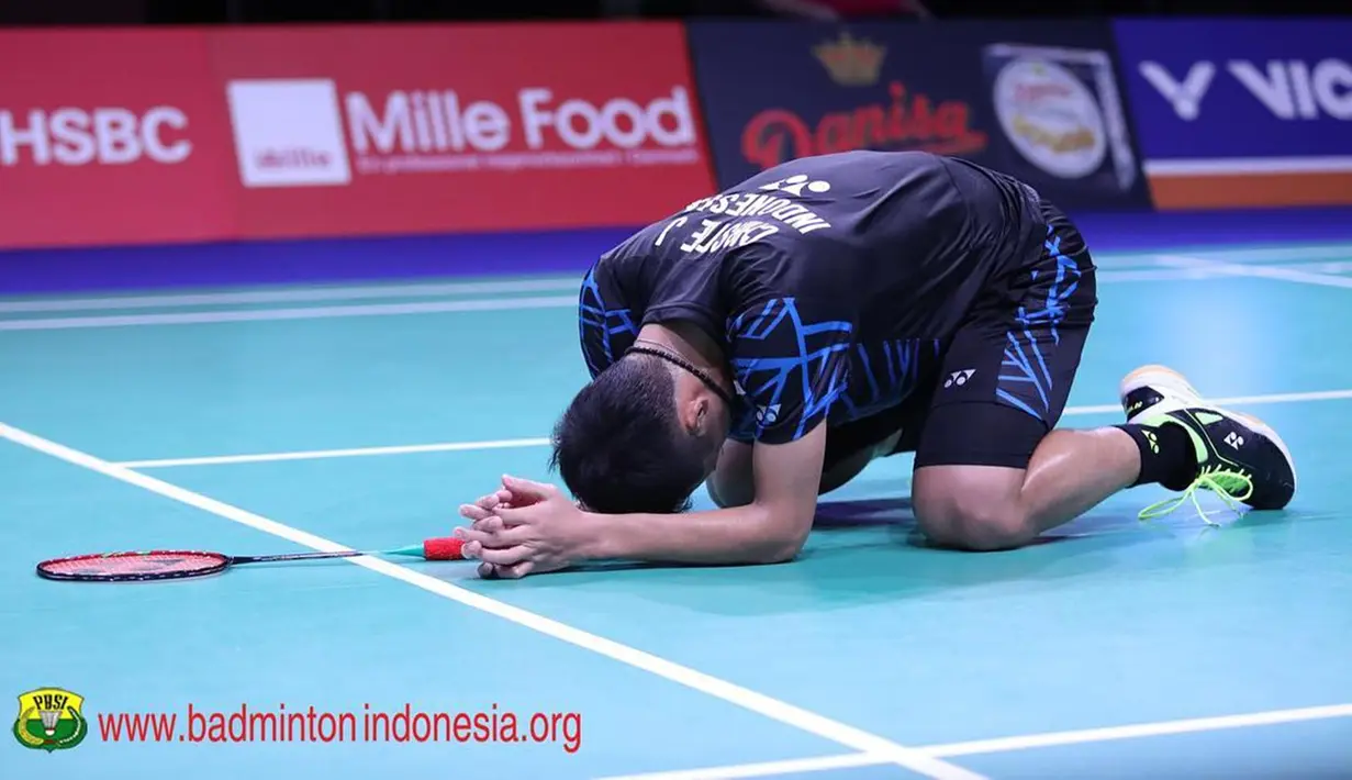 Meskioun begitu, Jonatan juga sering mengalami kekalahan dalam pertandingan yang ia jalani. Meskipun harus menerima kekalahan, Jonatan terus berlatih dengan giat agar bisa mencapai hasil yang maksimal. Liputan6.com/Instagram/jonatanchristieofficial)
