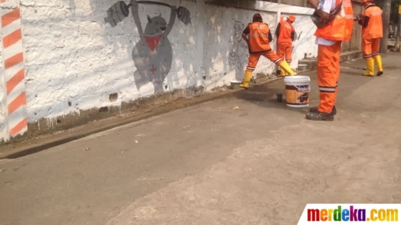 Potret Mural Buatan Pasukan Oranye, Ikut Sambut Asian Games