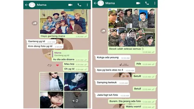 Chat kocak emak (Sumber: Twitter/@Azumi_Ishida)