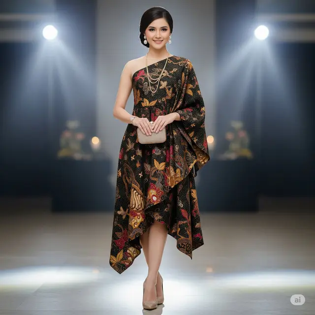 Dress Midi Asimetris