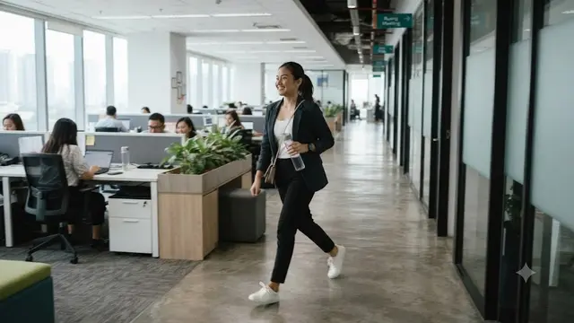 Manfaatkan Waktu Istirahat di Kantor untuk Bergerak Lebih Banyak (AI Generated)