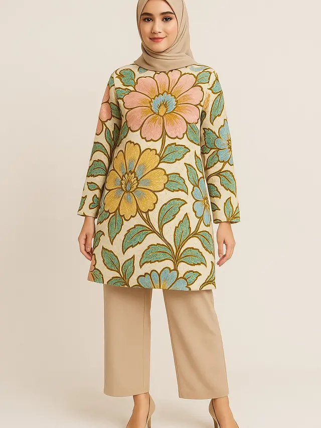 Pilihan Kardigan dan Tunik Batik Motif Unik yang Stylish untuk Hijaber