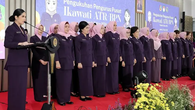 Potret Annisa Pohan hadiri HUT ke-10 Ikawati ATR/BPN (Sumber: Instagram/@annisayudhoyono)