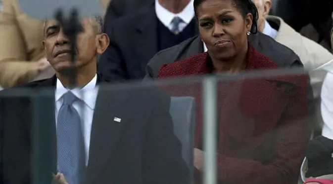 Barack dan Michelle Obama di inagurasi Donald Trump. (Doc: The Hill)