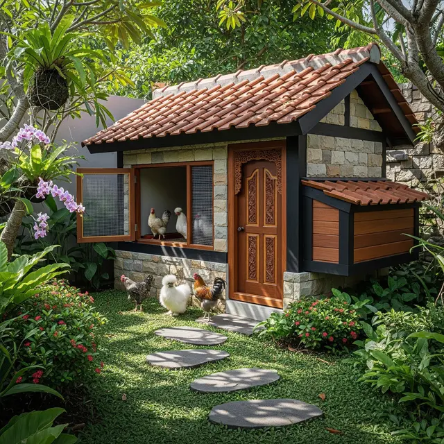 9 Desain Kandang Ayam Estetik Menyatu dengan Taman Rumah, Harmoni Fungsional dan Keindahan