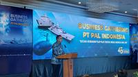 Direktur Utama PT Pertamina (Persero) Simon Aloysius Mantiri dalam Business Gathering PT PAL Indonesia, di Hotel Borobudur, Jakarta, Senin (28/4/2025). (Arief/Liputan6.com)