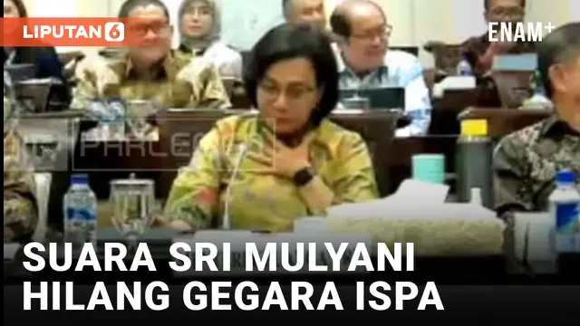 Rapat di DPR, Suara Sri Mulyani Hilang Karena Terkena ISPA
&nbsp;