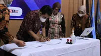 Universitas Pramita Indonesiam, Tangerang Tangerang meneken kerja sama dengan BNN. (Liputan6.com/Pramita Tristiawati)