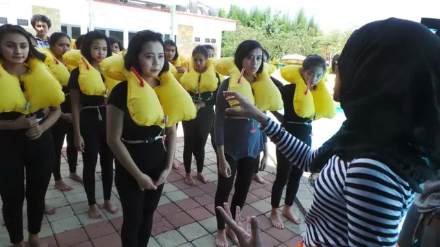 Pelatihan pramugari Lion group di Lion City.