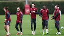 Arsenal akan menjamu Atletico Madrid pada pertandingan ketiga Liga Champions 2025/2026. (HENRY NICHOLLS/AFP)