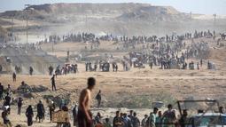 Militer Israel mengatakan pada 25 September bahwa 700.000 warga Palestina telah meninggalkan Kota Gaza sejak akhir Agustus 2025. (Eyad BABA/AFP)