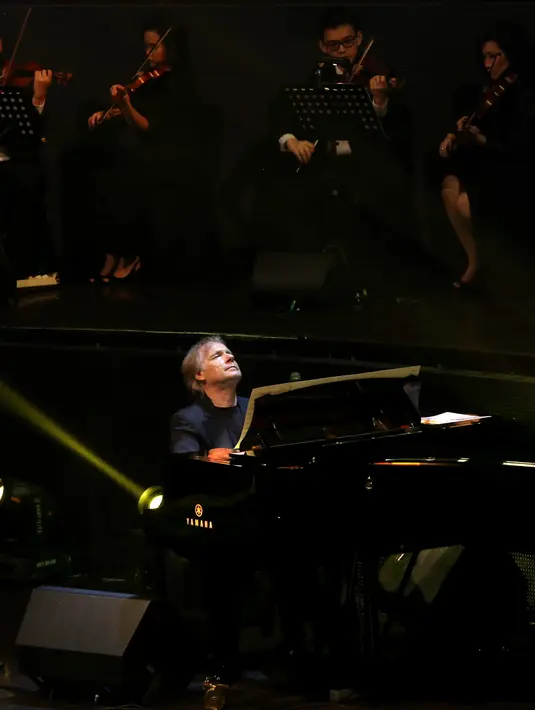 Konser eksklusif Richard Clayderman di Balai Sarbini, Jakarta (Galih W Satria/Bintang.com)