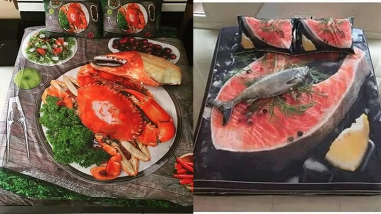 6 Motif Sprei Tema Seafood Ini Unik, Bikin Lapar Sebelum Tidur