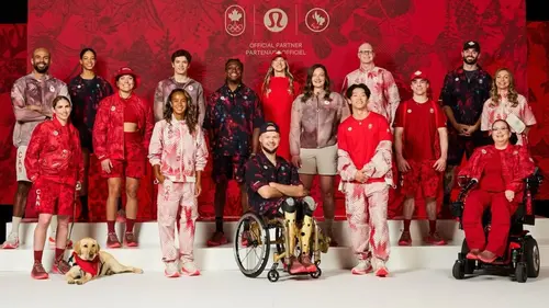 <p>Seragam kontingen Kanada di Olimpiade Paris 2024 rancangan Lululemon. (dok. Instagram @lululemon/https://www.instagram.com/p/C8jZMEisB5Q/)</p>