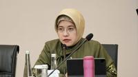 Kepala Badan Pusat Statistik (BPS), Amalia Adininggar Widyasanti saat menghadiri Rapat Tinggi Menteri (RTM) pada Kamis (27/2/2025) di kantor Kemenko Pemberdayaan Masyarakat.