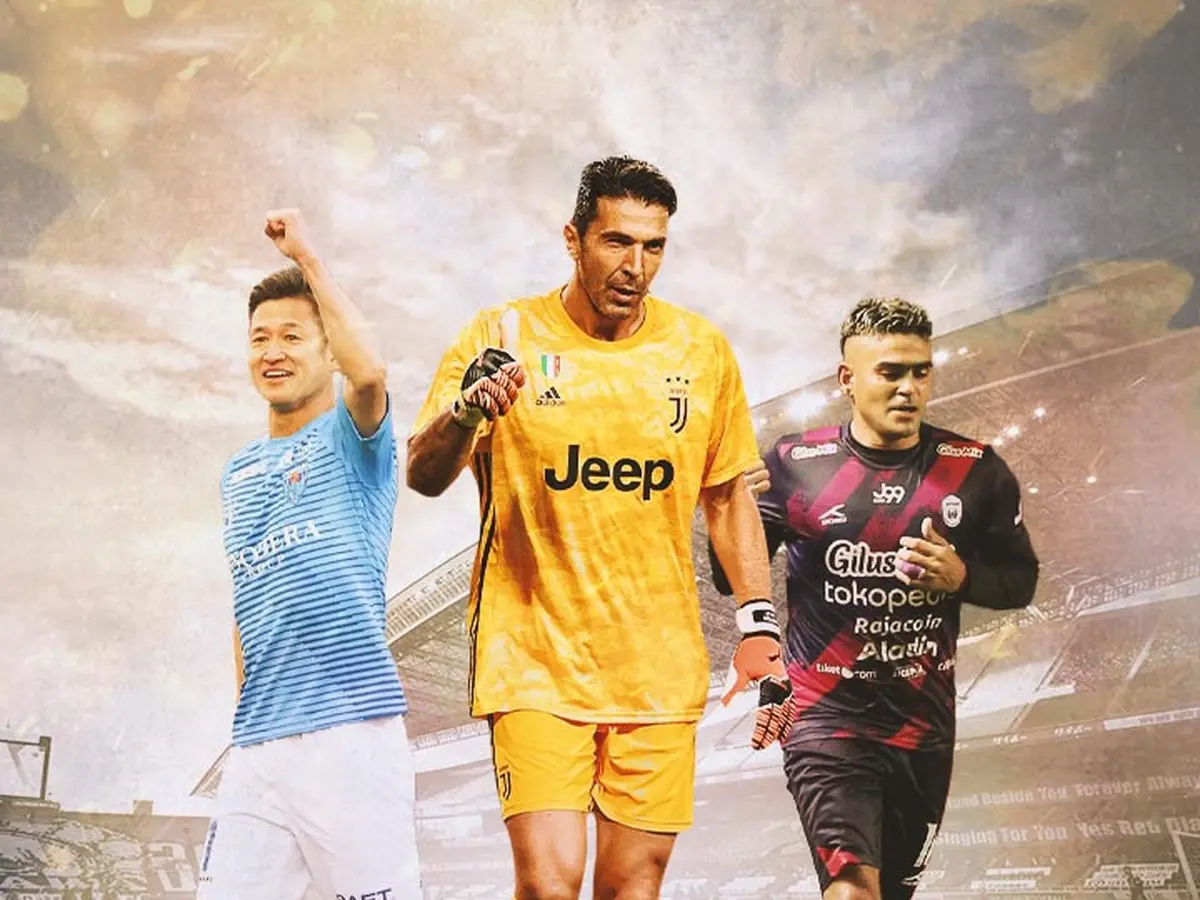 12 Pemain Tua yang Masih Gocek Bola: King Kazu Ada Lawan, Gigi Buffon Ayo  Salim Dulu ke Cristian Gonzales - Dunia Bola.com