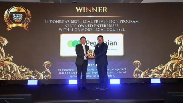 Pegadaian Raih Dua Penghargaan Indonesia In-House Counsel Awards 2026 Berkat Penguatan Tata Kelola Perusahaan
