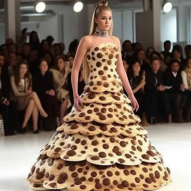 6 Editan Foto Gaun Fashion Show Bentuk Makanan Ini Bikin Lapar Lihatnya