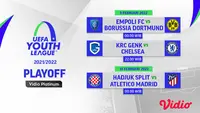 Link Live Streaming Pertandingan UEFA Youth League 2021/2022 Babak Playoff di Vidio. (Sumber : dok. vidio.com)