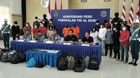 Konferensi pers penggagalan penyelundupan pekerja migran Indonesia ke Malaysia. (Liputan6.com/M Syukur)
