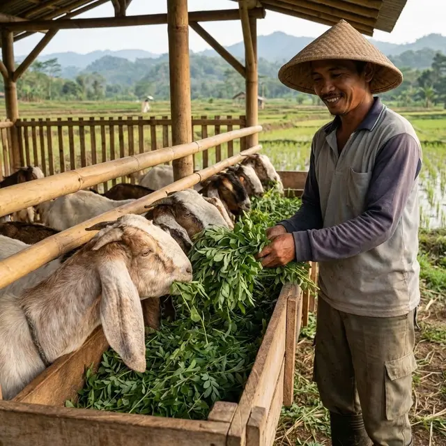 Pakan Hijauan Paling Kaya Protein untuk Kambing