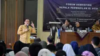 Sekretaris Utama BNP2TKI, Tatang Budie Utama Razak menjadi salah satu pembicara dalam Forum Debriefing Kepala Perwakilan RI bertempat di Universitas Diponegoro, Semarang, Jawa Tengah, Kamis (29/08/2019).