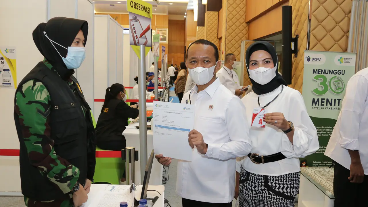 Program vaksinasi COVID-19 untuk seluruh pegawai BKPM, termasuk Kepala BKPM Bahlil Lahadalia