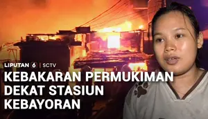 Kebakaran Permukiman Dekat Stasiun Kebayoran