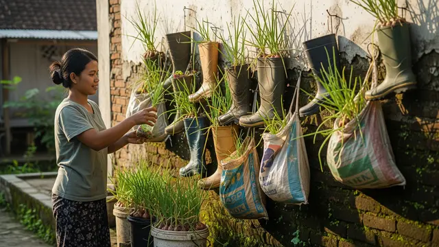Ide Kebun Vertikal Low Budget untuk Ibu Rumah Tangga