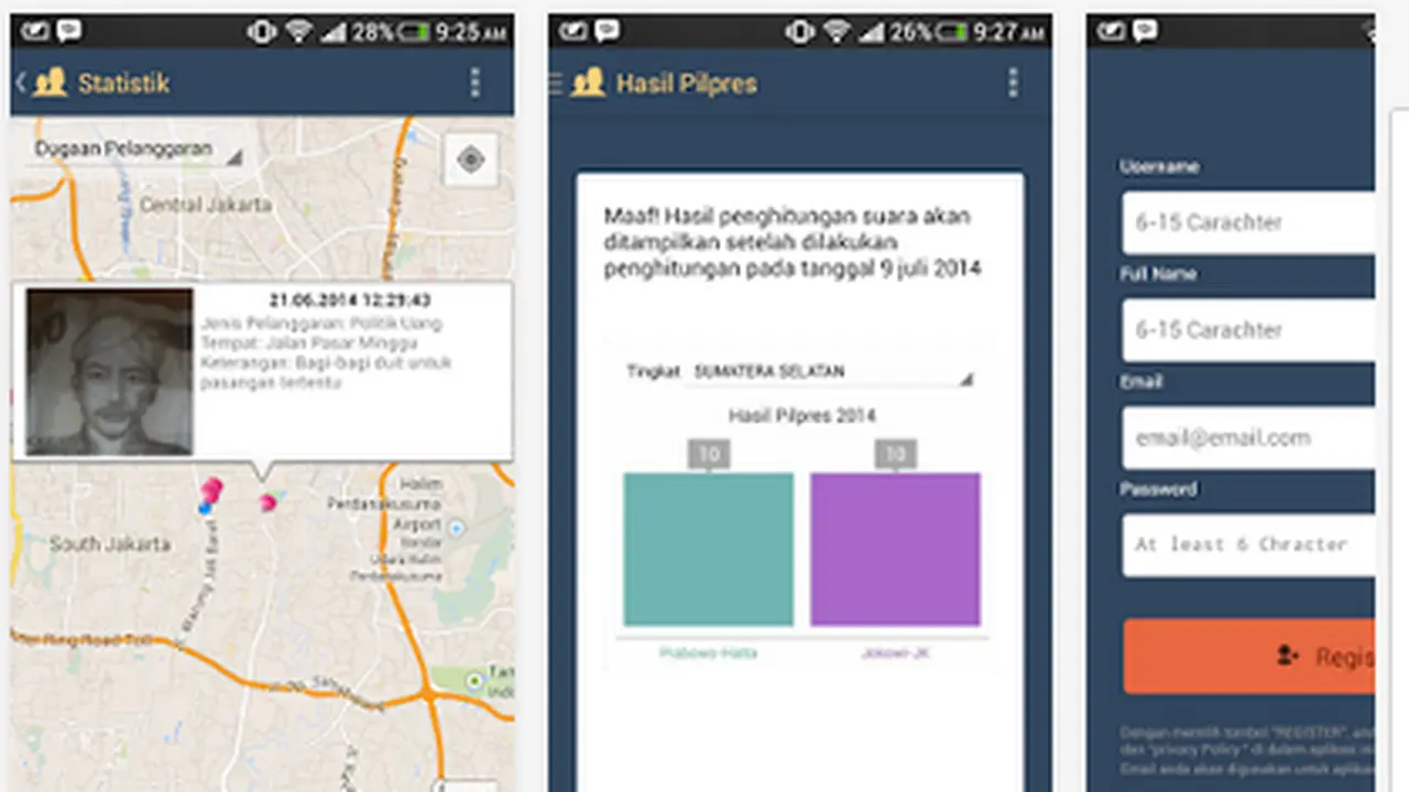 Pantau Hasil Quick Count Pilpres 2014 di 3 Aplikasi Ini