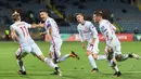 Robert Lewandowski dan rekan-rekannya membawa Polandia menduduki peringkat keenam pada rangking FIFA dengan koleksi 1250 poin. (AFP/Kirill Kudryavtsev)