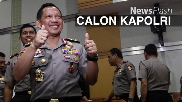 Komisaris Jenderal Polisi Tito Karnavian mendatangi Gedung DPR,  Kedatangan Tito untuk mengikuti rapat paripurna pengesahan dirinya menjadi Kapolri oleh DPR.