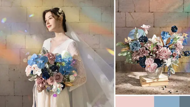 6 Kombinasi Warna Tema Pernikahan Pink, Ada Pink-Silver Ala Siraman Luna Maya