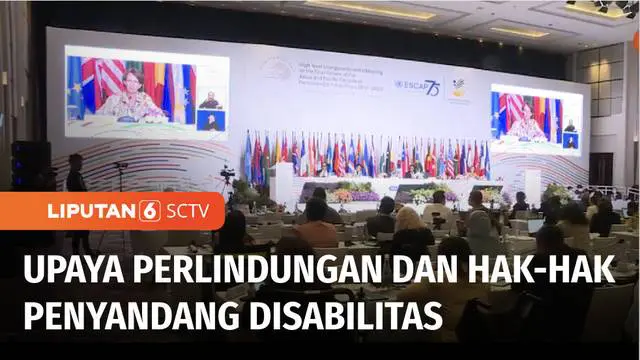 Para penyandang disabilitas unjuk kemampuan di hari kedua Pertemuan Tingkat Tinggi Asia Pasifik untuk penyandang disabilitas yang digelar Komisi Ekonomi dan Sosial Perserikatan Bangsa-Bangsa di Jakarta.