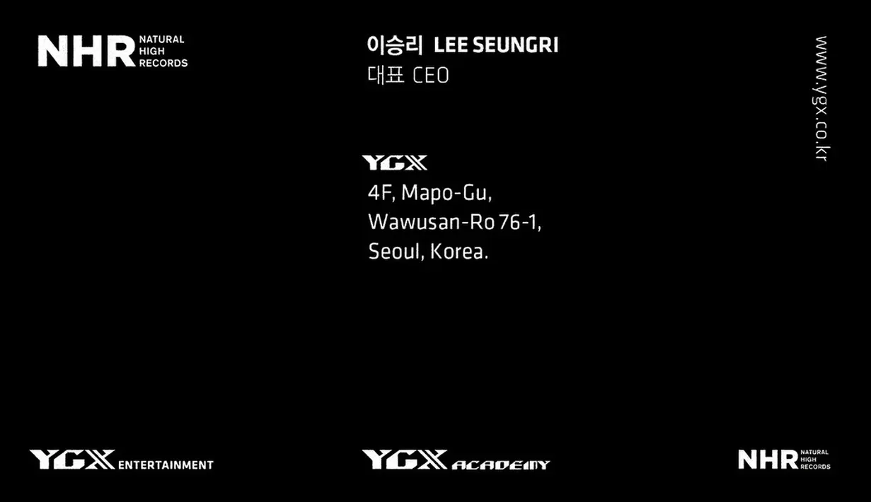Sebelumnya diberitakan jika Seungri dipercaya sebagai CEO dari anak perusahaan YG Entertainment, YGX. Hal tersebut dapat dilihat dari postingan foto di akun Instagram milik Yang Hyun Suk. (Foto: Instagram.com/fromyg)