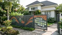 8 Inspirasi Pagar Laser Cut Kombinasi Roster Kaca, Fasad Mewah Tahan Cuaca