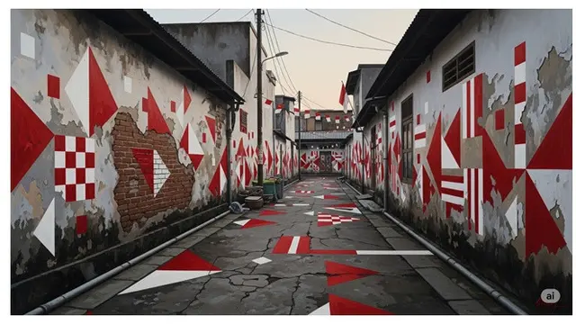 6 Kreasi Cat untuk Gang Rumah 17 Agustus, Semarak Kemerdekaan di Setiap Sudut