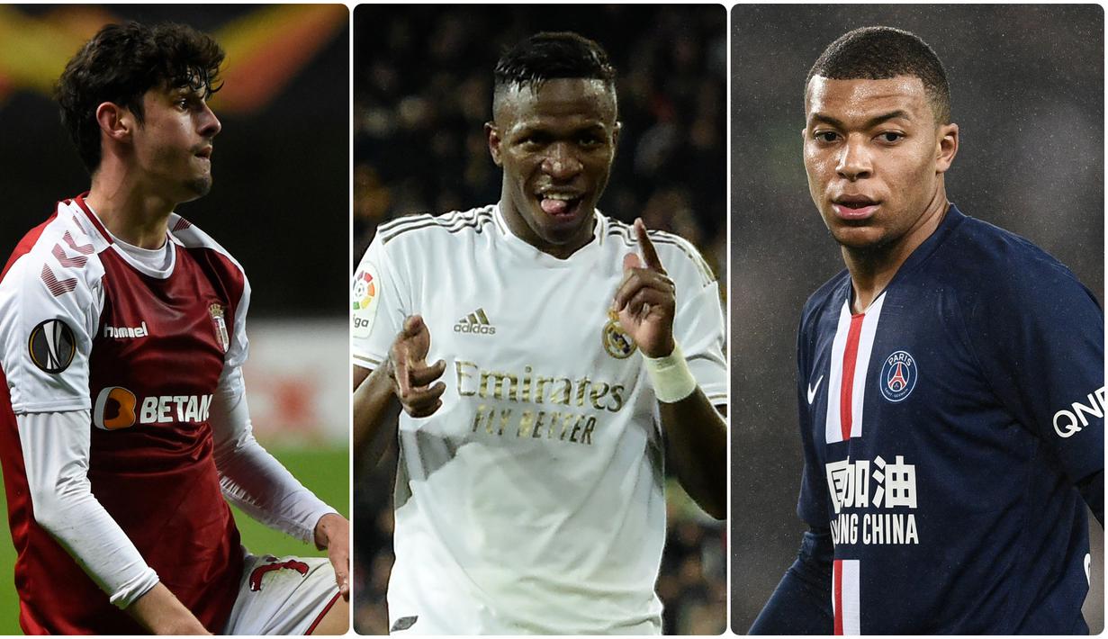 Talenta-talenta muda sepak bola terus hadir, bahkan beberapa pemain muda tersebut dilabeli sebagai penerus Cristiano Ronaldo. Berikut pemain muda yang dianggap sebagai penerus Cristiano Ronaldo. (kolase foto AFP)