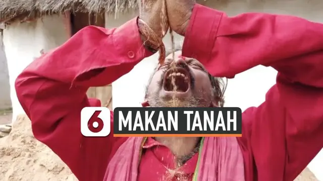 VIDEO: Selama 20 Tahun, Pria Ini Kecanduan Makan Tanah Setiap Hari