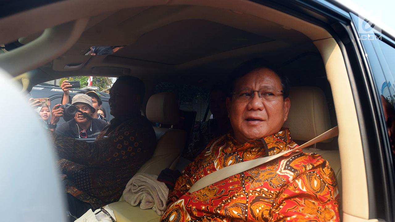 Prabowo Usai Bertemu Susilo Bambang Yudhoyono