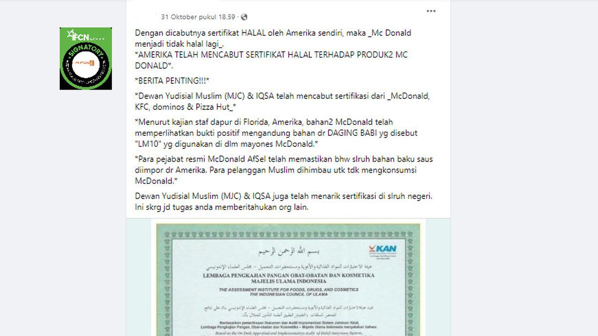 Deretan Hoaks Terkait Sertifikasi Halal, Simak Daftarnya