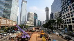 Suasana aktivitas pembangunan jalur bawah tanah (terowongan) MRT di Jakarta, Kamis (7/5/2015). Menurut Project Manager Elevated Construction Heru Nugroho proses pengerjaan MRT secara keseluruhan sudah mencapai 15 persen. (Liputan6.com/Faizal Fanani)