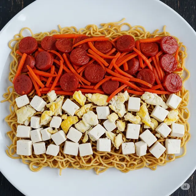 Inspirasi Kreatif Lomba Menghias Mie Goreng 17 Agustus untuk Semarakkan HUT RI 80. Foto: Gemini