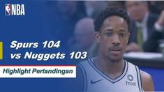 DeMar DeRozan skor 24 sebagai Spurs mendapatkan kemenangan atas Nuggets 104-103.