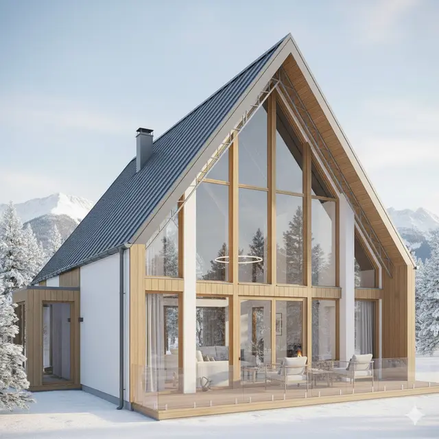 Rumah Sederhana Atap Baja Ringan tapi Mewah dengan Gaya Modern (Foto: Gemini AI)