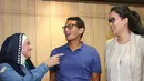 "Saya terima kasih dengan Marcella, yang mau datang demi diskusi film. Ini Marcella ketua Parfi 1956. Pembuat film Rectoverso yang menurut saya keren banget," ucap Sandiaga Uno. (Bambang E. Ros/Bintang.com)