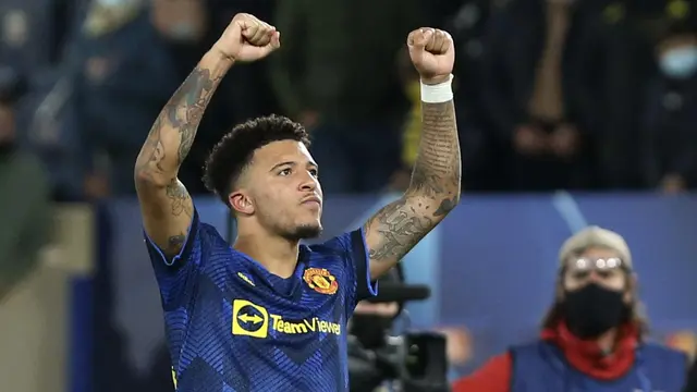 Foto: Cristiano Ronaldo dan Jadon Sancho Bawa Manchester United Lolos ke Babak 16 besar Liga Champions
