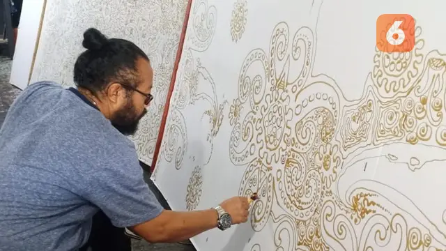 Lukisan Batik Motif Covid-19