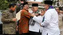 Bakal calon gubernur dan bakal calon wakil gubernur DKI Jakarta, Pramono Anung dan Rano Karno saat bertemu dengan mantan Gubernur DKI Jakarta Fauzi Bowo di Museum MH Thamrin, Jakarta, Selasa (3/9/2024). (Liputan6.com/Herman Zakharia)